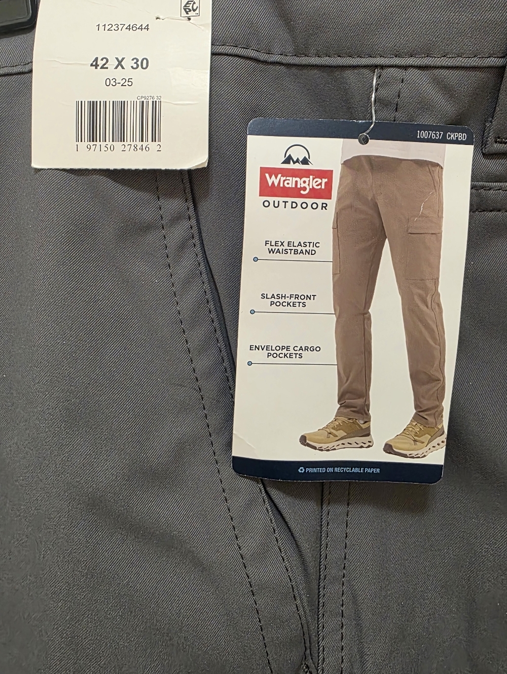 Wrangler Men's Cargo Pants - Gray